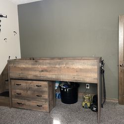 Boys Twin Bed With mattress And Dresser 