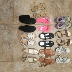 Lot Of Girls Size 11 Shoes Sandals Boots Tennies