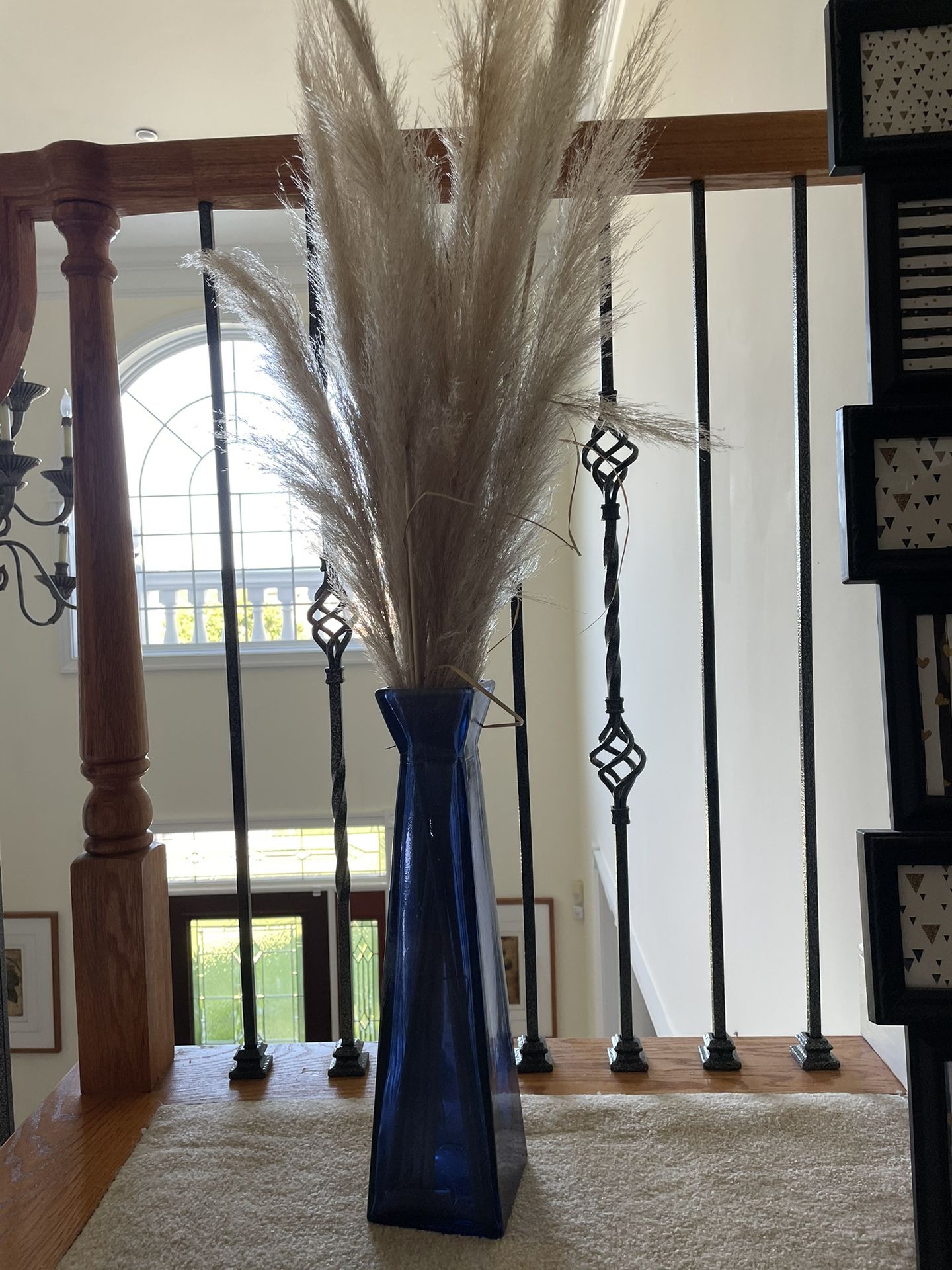 Tall Blue Flower Vase