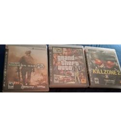 Lot PS3 Call Of Duty 2 Modern Warfare + Grand Theft Auto IV 4 + Killzone 2