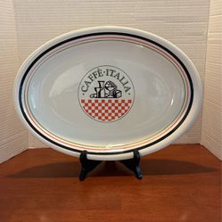 Large Vintage HiMark Caffe Italia Pasta Serving Platter 16“ X 11 1/2” X 2“ High K13