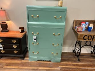 Waterfall Chest of Drawers, Verdigreen