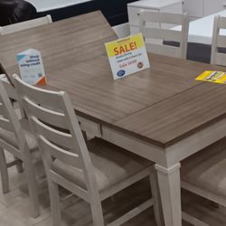 *Manager's Special*---Jessica Storage Dining Table Sets W/6 Chairs---Now $599---Unreal Pricing!!!---No Credit Needed Financing Available 