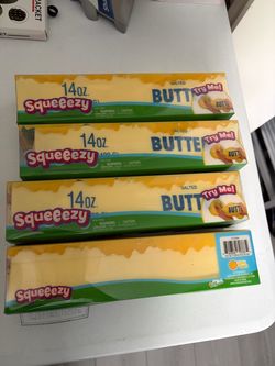 Squeeezy Salted Butter Squishy Toy – Lot of 4