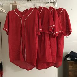 Red Baseball Jerseys 