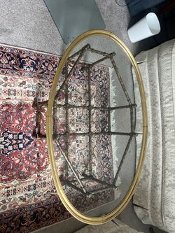 Glass coffee table