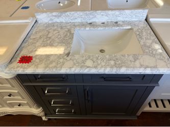 Sonoma 36 in. Single Sink Freestanding Dark Charcoal Bath Vanity with Carrara Marble Top