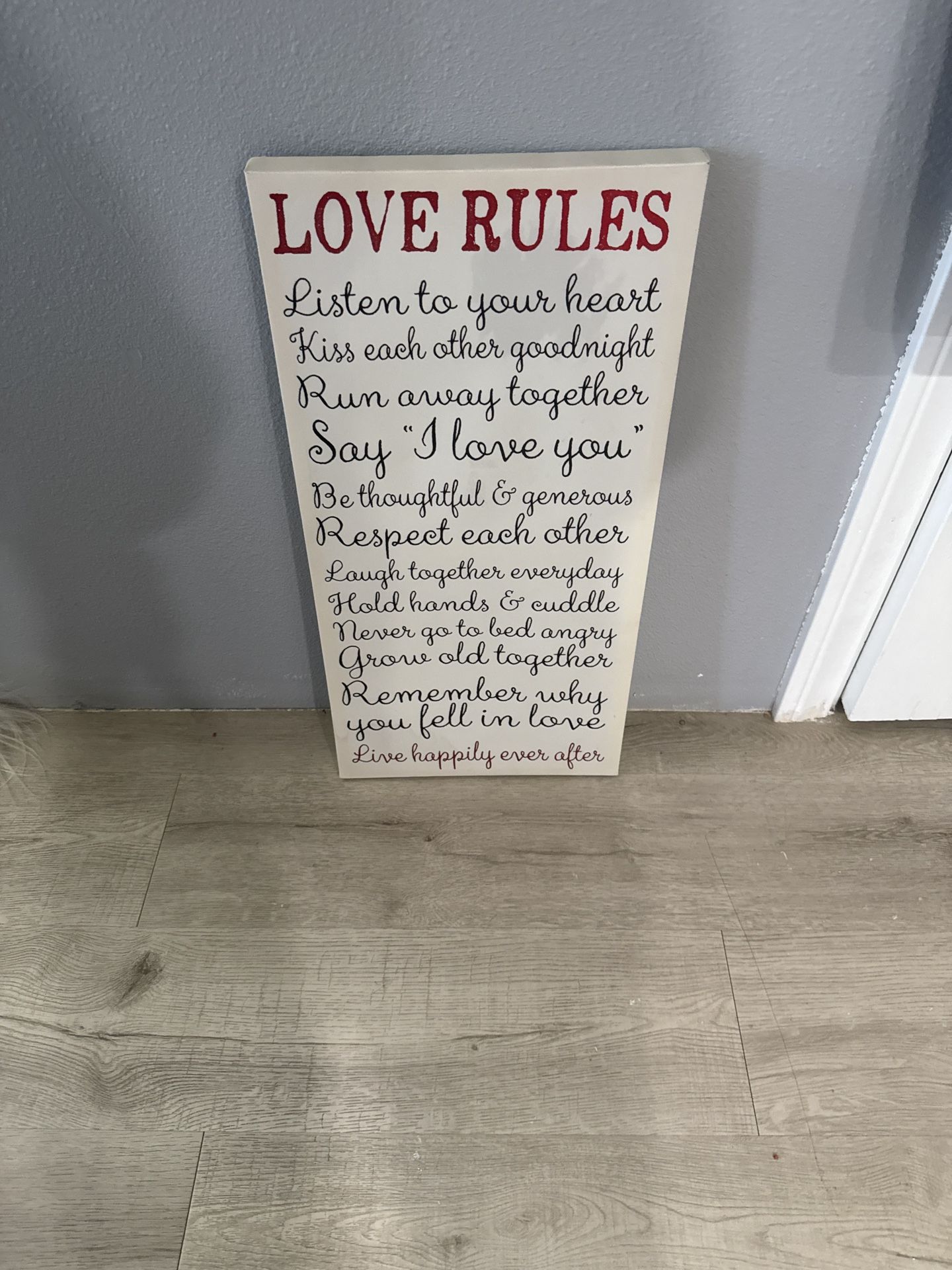 Love Rules Wall Art