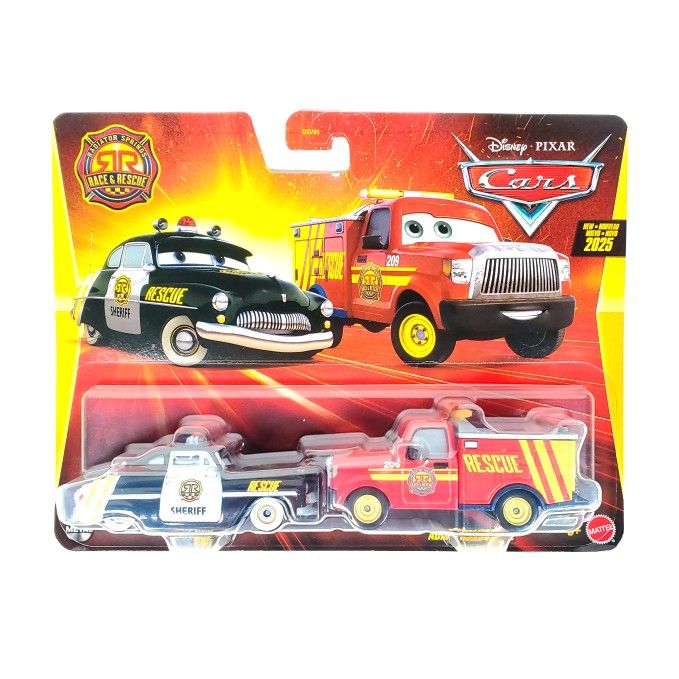 Disney Pixar Cars Radiator Springs Race & Rescue Sheriff Adam Roadriguez 2-Pack