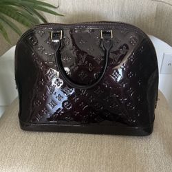 Louis Vuitton Monogram Vernis Alma GM Hand Bag LV 