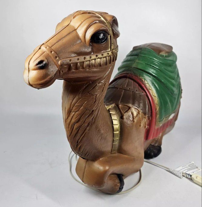 Empire, Christmas Nativity Lighted Camel Blow Mold, Includes Light Cord, Measures 28" Width, 18" Height, Indoor and Outdoor, Retired, Great Condition.