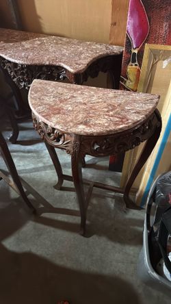 3 Antique wooden tables