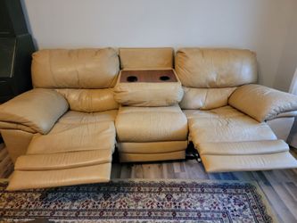 Tan recliner couch