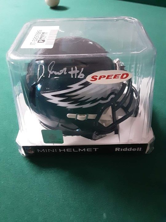 Devontae Smith Signed Mini Helmet Eagles