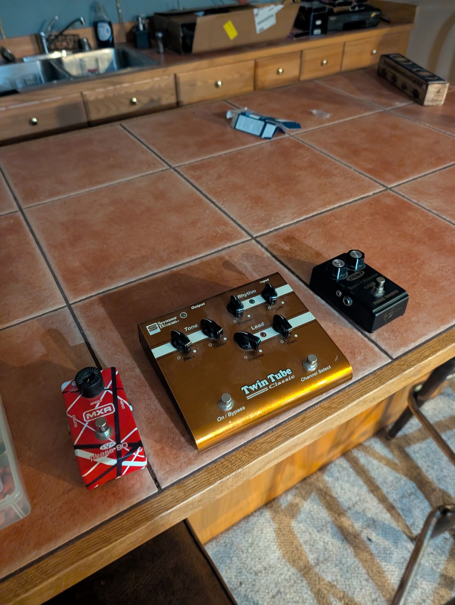 Various guitar pedals
