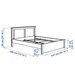 IKEA  brown full size bed frame