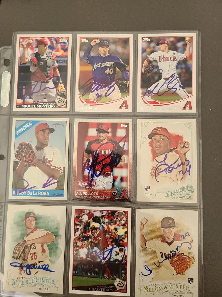 DBACKS autographs Card's