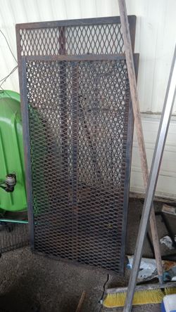 Two Expanded Steel Great Panels Perfect To Make A Barbecue Pit.
