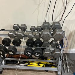 Dumbbells Weight Plates Bench