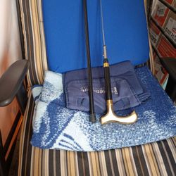 Black And Gold Gent Sword (W/ Concealed Blade)