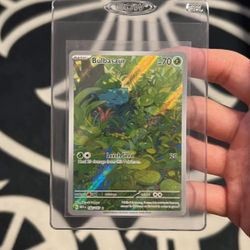 Pokemon Scarlet and Violet 151 Bulbasaur Illustration Rare IR 166/165 Card