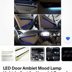 LED Door Ambiet Mood Lamp Light 4p 1set 