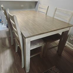 Dinning Table with 4 Chairs (Ashley Furniture)
