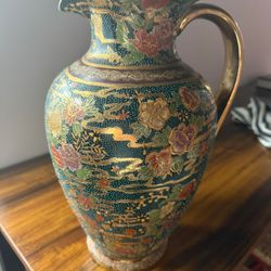 Set of Two Vintage Asian Decorative Vases