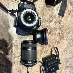 Canon EOS Rebel T3I camera with lenses