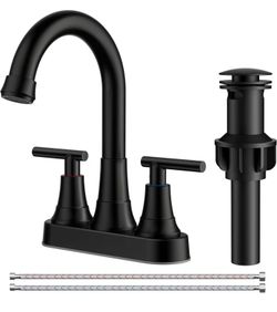 Forious Matte Black Bathroom Faucet Set