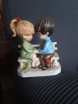 The MOPPETS By FRAN MAR/1971 BOYFRIENDS PORCELAIN FIGURINE; 5 In. Tall