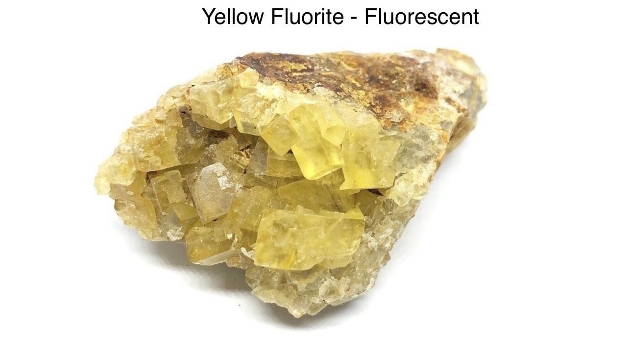 Yellow Fluorite Cubed Stone from Morocco 78.6g  Fluorescent