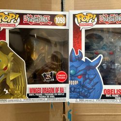 Yugioh Obelisk The Tormentor Winged Dragon Of Ra Funko Pop Set