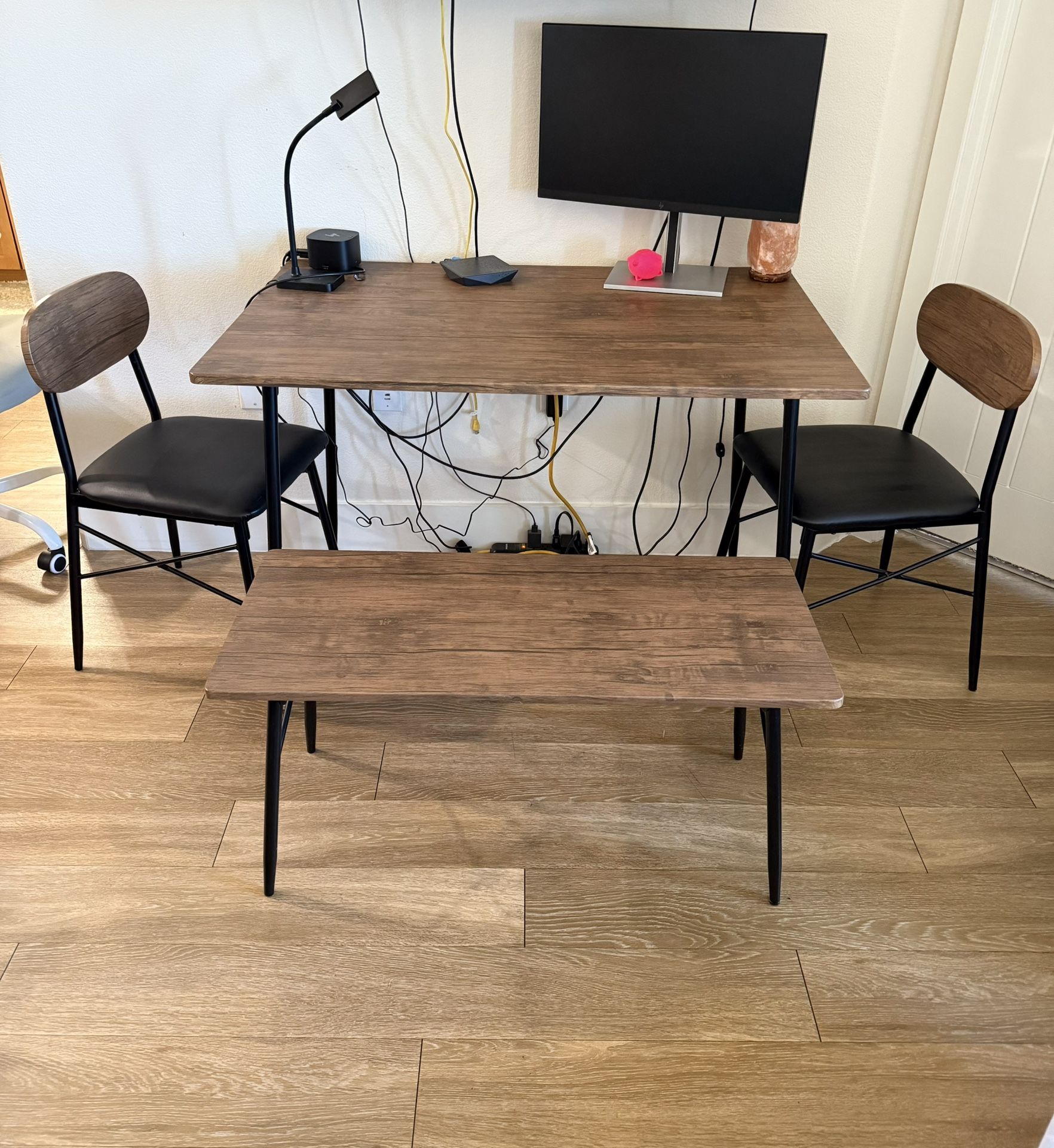 4 Piece Wooden Table Set