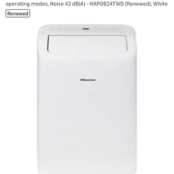 Hisense 7000 btu portable A/C moving sale
