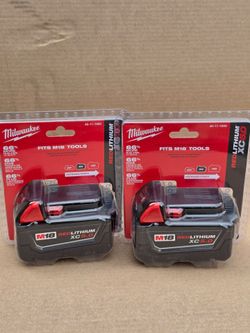 Milwaukee M18 18-Volt two 5.0 Ah Lithium-Ion XC Extended Capacity Battery Pack Brand New