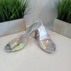 Nine West Ido Women’s Heeled Rhinestone Mules | 9w | PERFECT BRIDAL‎ HEELS!