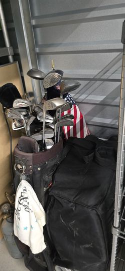 Golf clubs and bags