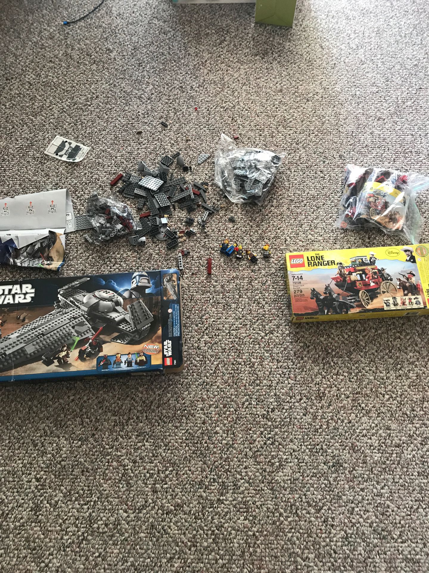 Star Wars legos and Lone Ranger legos