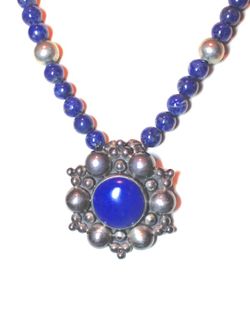 Vintage Silver Lapis Necklace