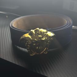 Versace Blue Leather Belt Good Gift For Him 