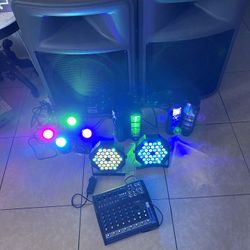 Speakers ,lights and Mixer