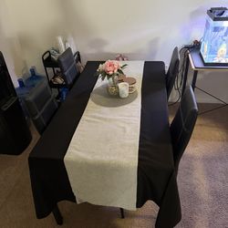 Dining Table With 4 Chairs And Cushion