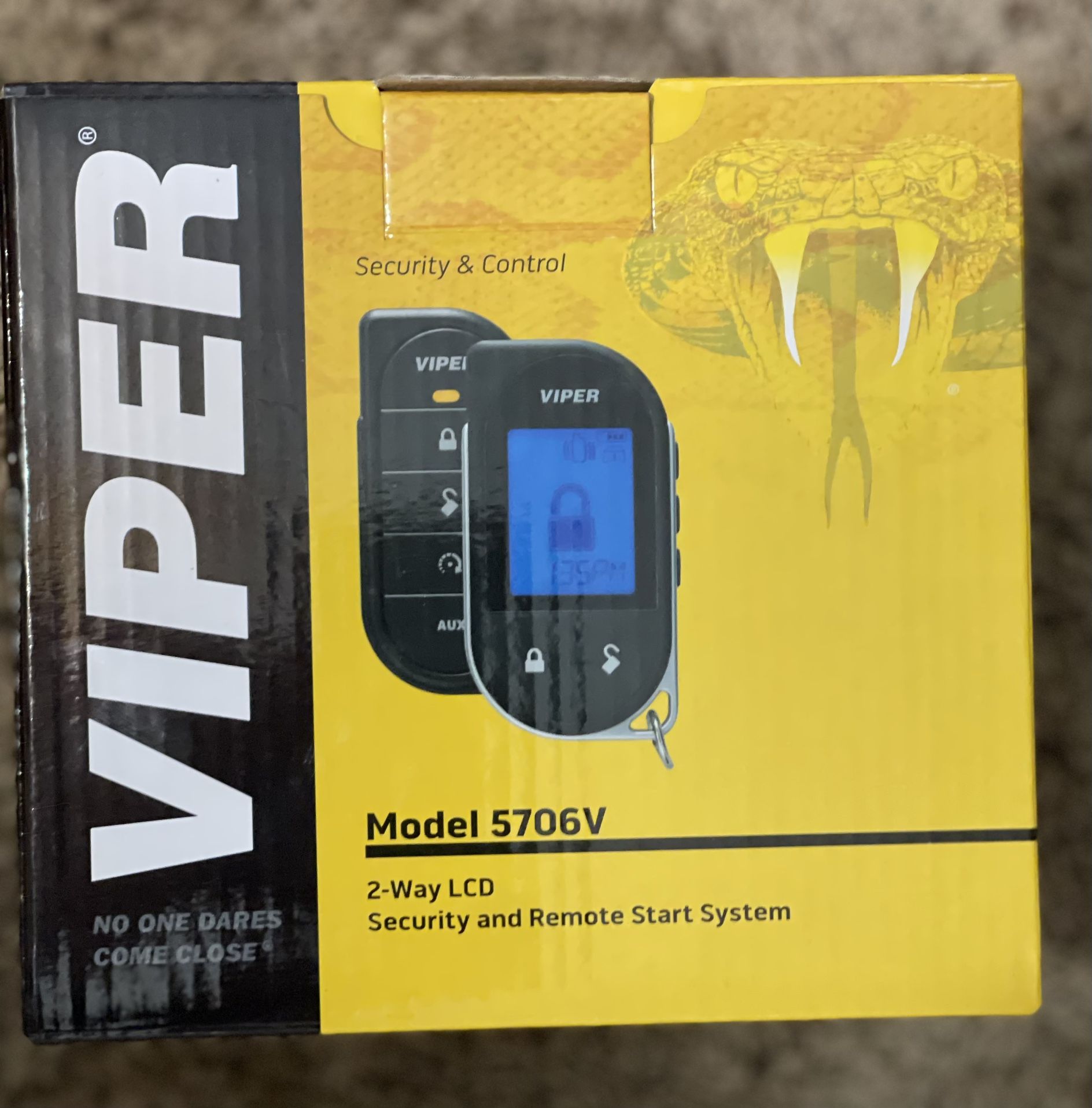 Car Alarm & Remote Start Viper 1 Mile Range With Charging Pager Remote That Notifies You Of Any Trigger Activity 