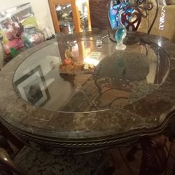 Vintage Dining Table With 4 Chairs 