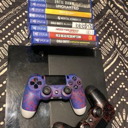 ps4 with video games 