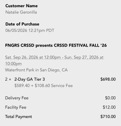 Two 2-day CRSSD tickets
