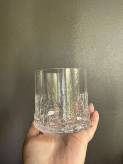 Vintage Crackle Glass Cup
