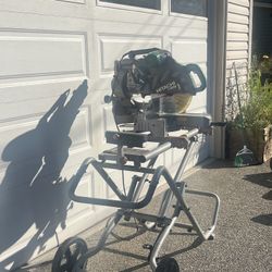Hitatchi C12RSH 12” Compound Miter Saw On Rigid Stand
