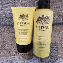Brand New Stetson Orginal Body Spray & Face / Beard Cream